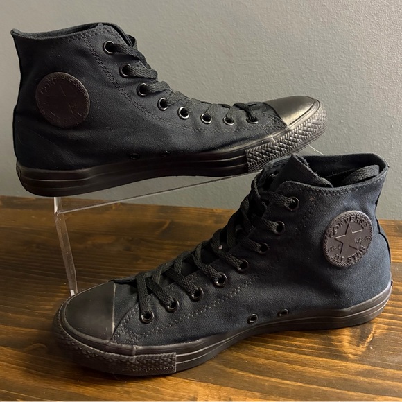 Converse Men's All Star Black High-Top Sneakers Men’s Size 10 Women’s Size 12 - Picture 8 of 15